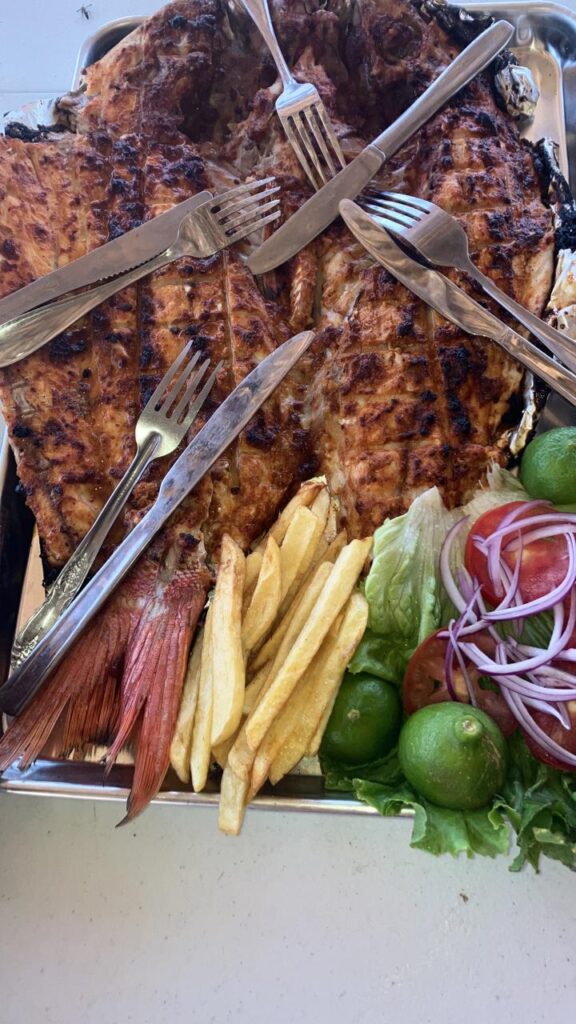 Freshly prepared catch from a Fish. Surf. Feast. boat trip in Salina Cruz